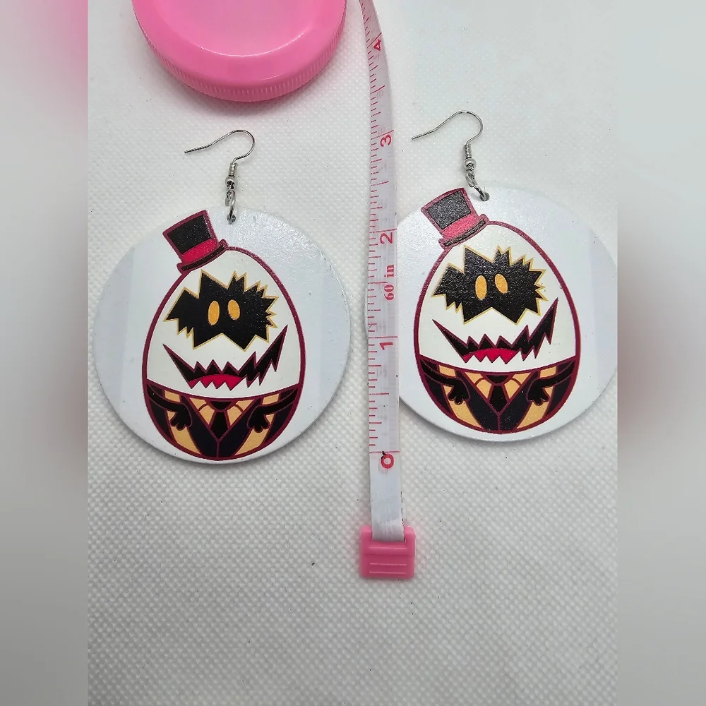 Hazbin Hotel Helluvaboss Earrings! Egg Bois‎ Fat Nuggets Queen Bee Fizz Handmade